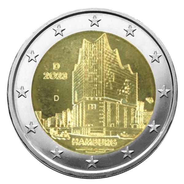 2 EURO COMMEMORATIVE 2023 : ALLEMAGNE (Présidence de Hambourg au Bundesrat)