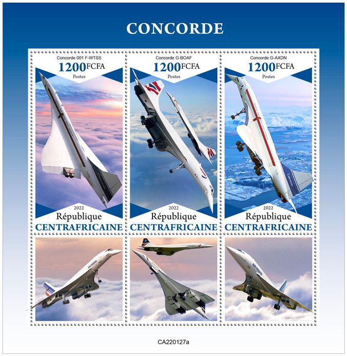 n° 8868/8870 - Timbre CENTRAFRIQUE Poste