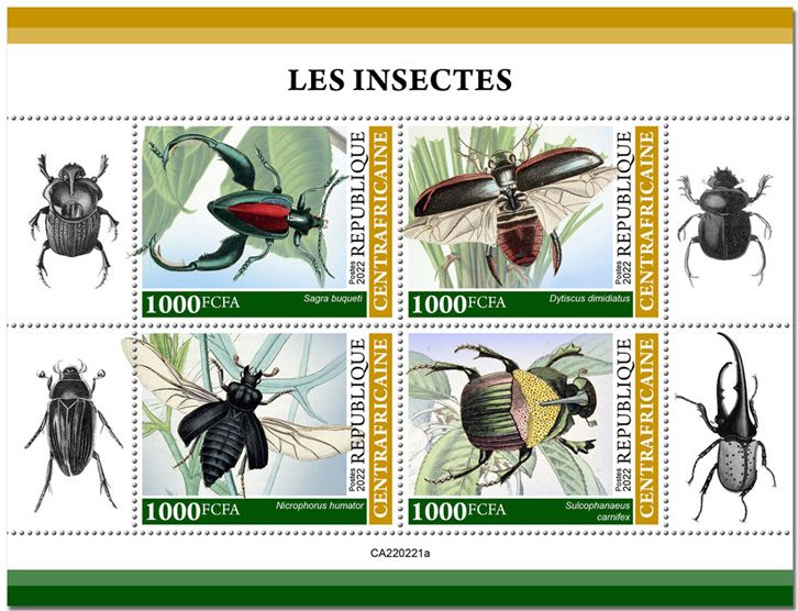 n° 9021/9024 - Timbre CENTRAFRIQUE Poste