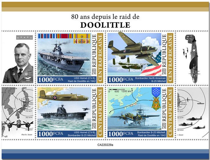 n° 9053/9056 - Timbre CENTRAFRIQUE Poste