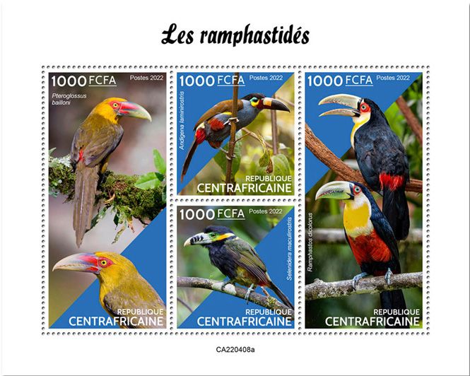 n° 9300/9303 - Timbre CENTRAFRIQUE Poste