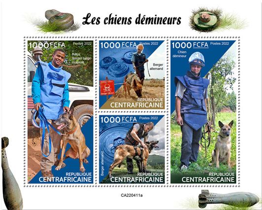 n° 9312/9315 - Timbre CENTRAFRIQUE Poste