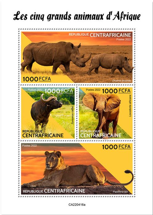 n° 9332/9335 - Timbre CENTRAFRIQUE Poste