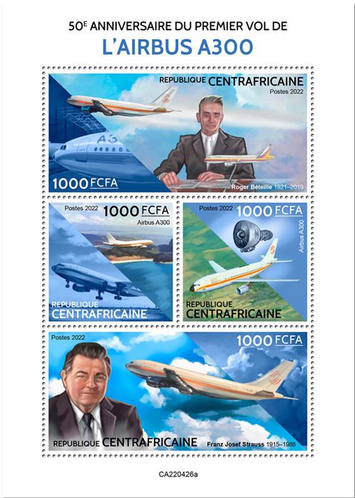 n° 9372/9375 - Timbre CENTRAFRIQUE Poste