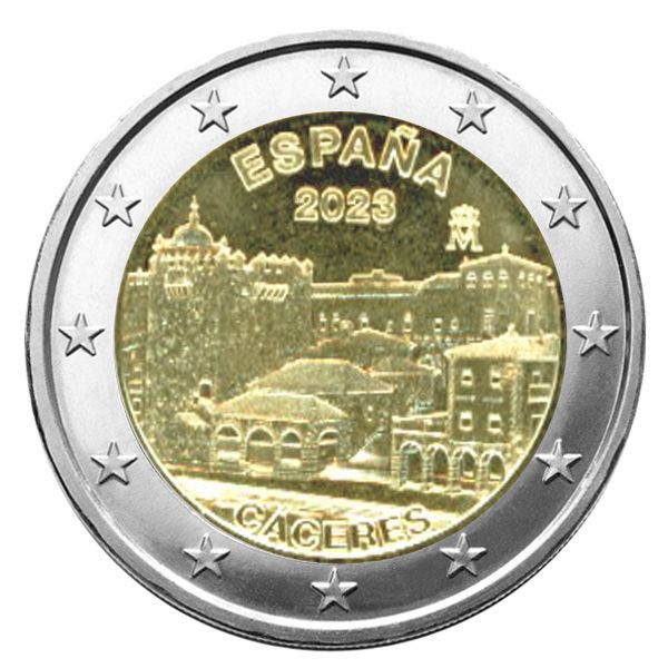 2 EURO COMMEMORATIVE 2023 : ESPAGNE (Vieille ville de Caceres)