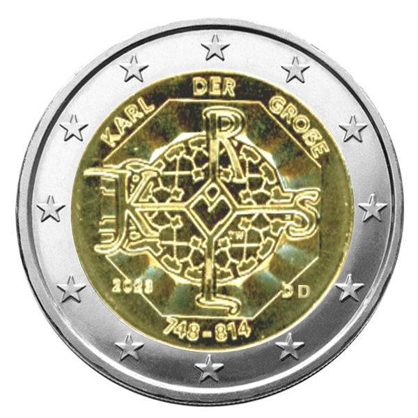 2 EURO COMMEMORATIVE 2023 : ALLEMAGNE (1275e anniversaire de Charlemagne)