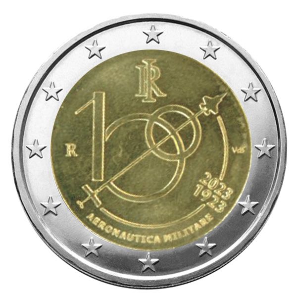 2 EURO COMMEMORATIVE 2023 : ITALIE (100 ans de l´Armée de l´Air italienne)