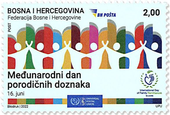 n° 877 - Timbre BOSNIE-HERZEGOVINE Poste