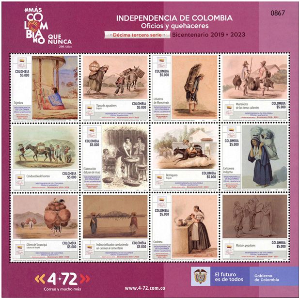 n° 2363/2374 - Timbre COLOMBIE Poste