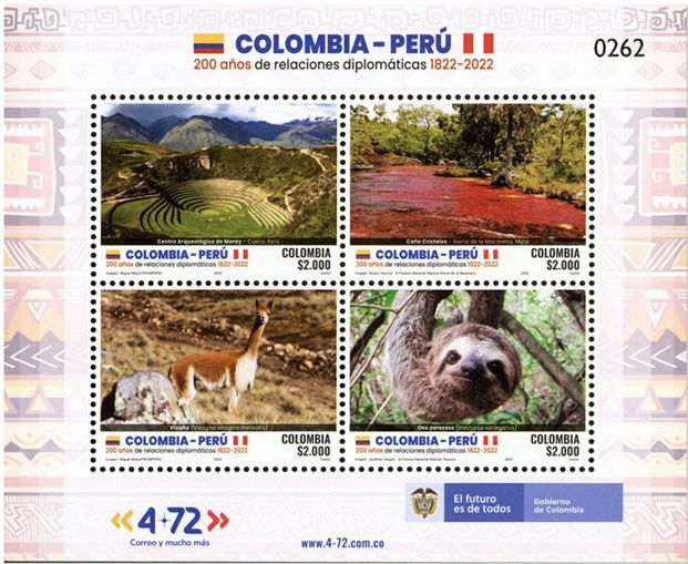 n° 2483/2486 - Timbre COLOMBIE Poste