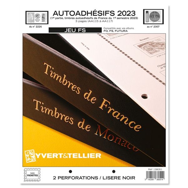 FRANCE AUTOADHESIFS FS : 2023 - 1ER SEMESTRE (JEUX SANS POCHETTES)