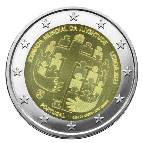 2 EURO COMMEMORATIVE 2023. : PORTUGAL (Journée Mondiale de la Jeunesse)