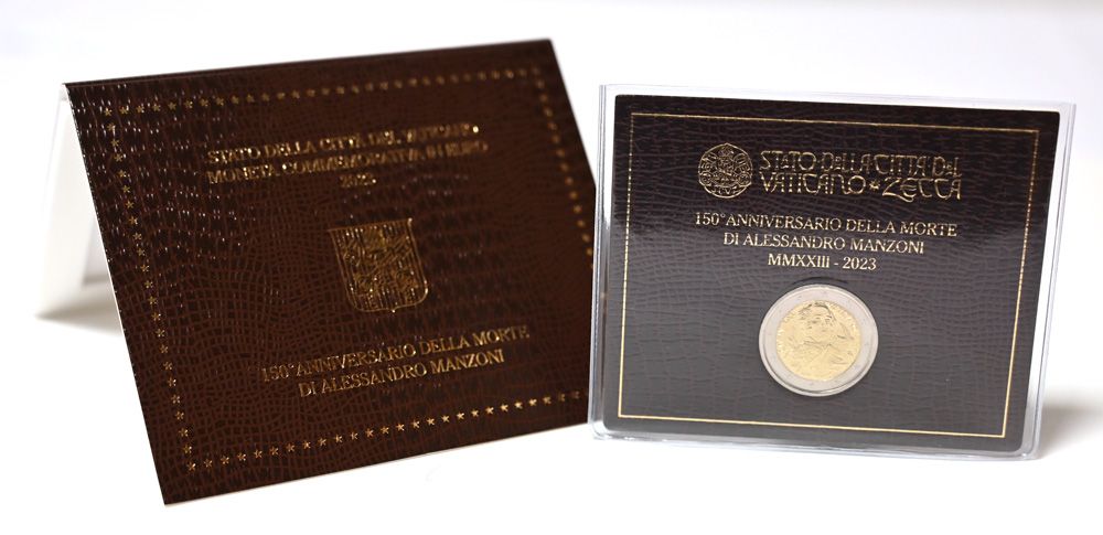 BU : 2 EURO COMMEMORATIVE 2023 : VATICAN (150 ans de la Mort d'Alessandro Manzoni)