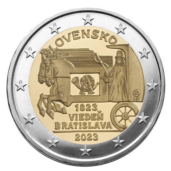 2 EURO COMMEMORATIVE 2023 : SLOVAQUIE (200 ans de la poste à cheval)