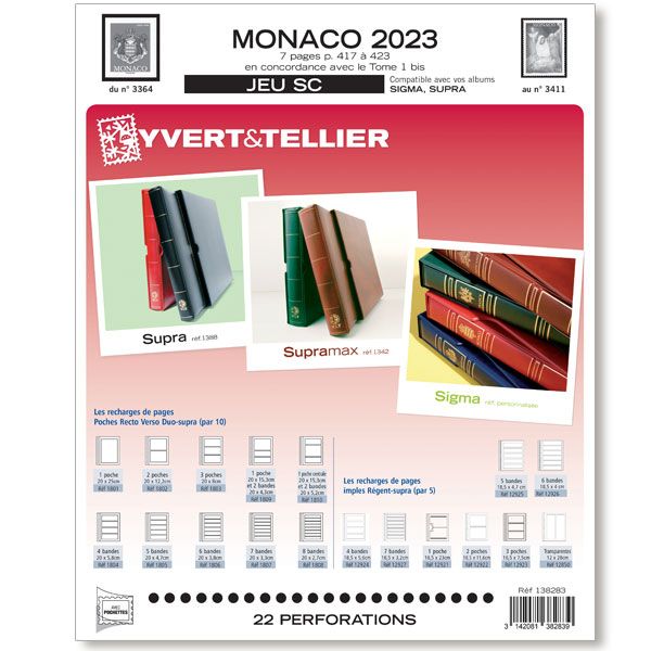 MONACO SC : 2023 (JEUX AVEC POCHETTES)