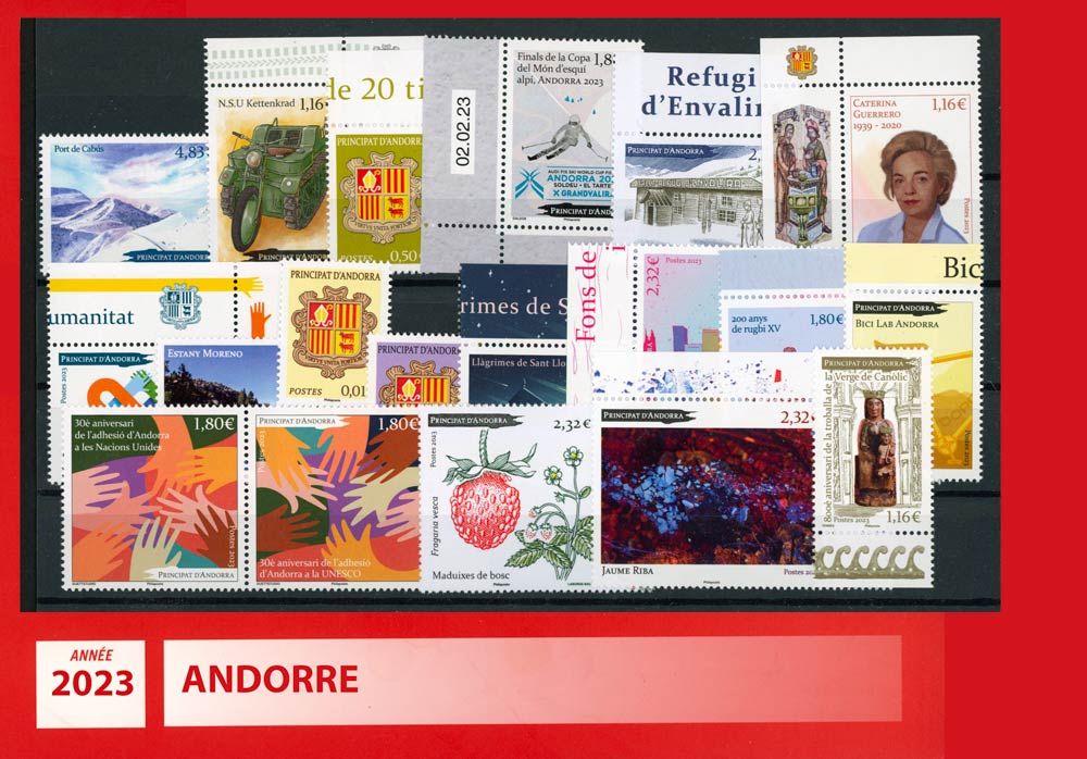 n° 885/903 -  Timbre Andorre Année complète (2023)