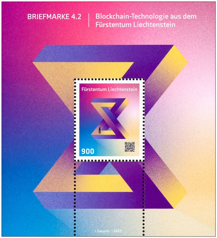 n° F7 - Timbre LIECHTENSTEIN Timbres Crypto