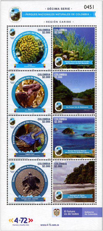 n° 2508/2515 - Timbre COLOMBIE Poste