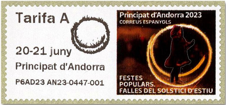 n° 6a - Timbre ANDORRE ESPAGNOL Timbres de distributeurs