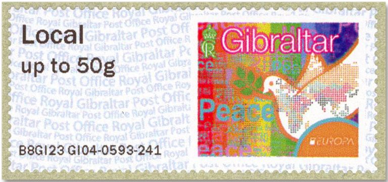 n° 121 - Timbre GIBRALTAR Timbres de distributeurs (EUROPA)