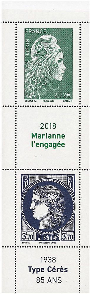 n° 1532 (n° 5736/5738) - Timbre France Carnets Divers (Marianne l'Engagée et type Cérès 1938)