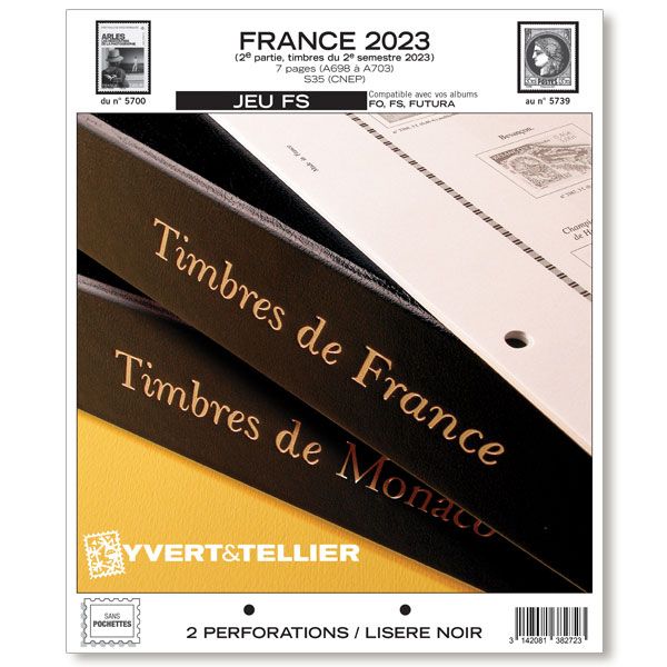 FRANCE FS : 2023 - 2E SEMESTRE (JEUX SANS POCHETTES) ET PAGE NFT OFFERTE