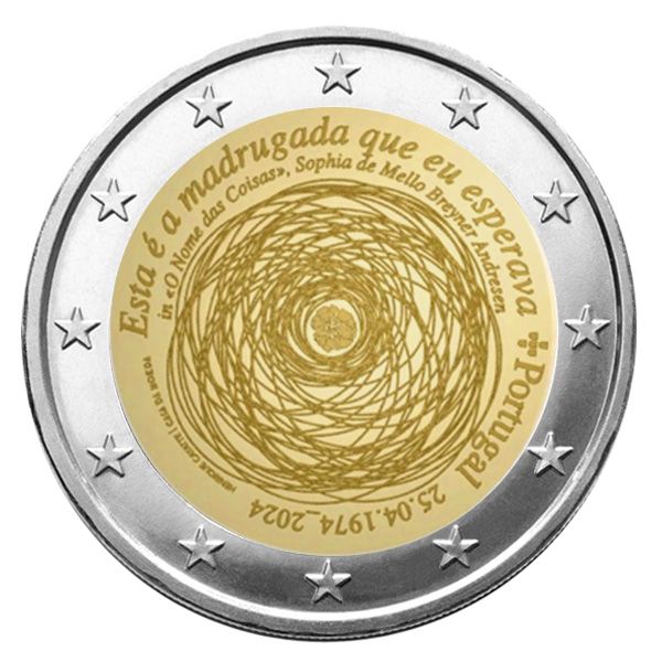 2 EURO COMMEMORATIVE 2024 : PORTUGAL (50 ans de la Révolution des oeillets)