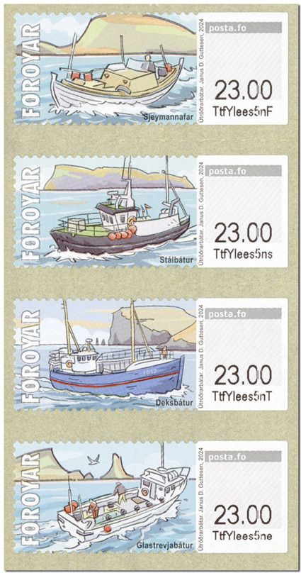 n° 77/80 - Timbre ILE FEROE Timbres de distributeurs