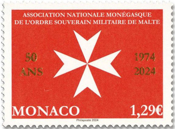 n° 3442 - Timbre MONACO Poste (50 ans de l´association ordre de Malte)