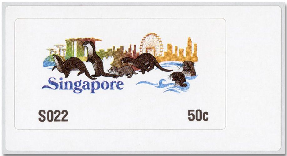 n° 25 - Timbre SINGAPOUR Timbres de distributeurs