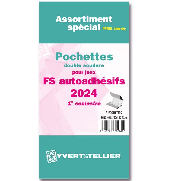 Assortiment de pochettes (double soudure) : 2024 -1e sem. (Jeux Autoadhésifs)