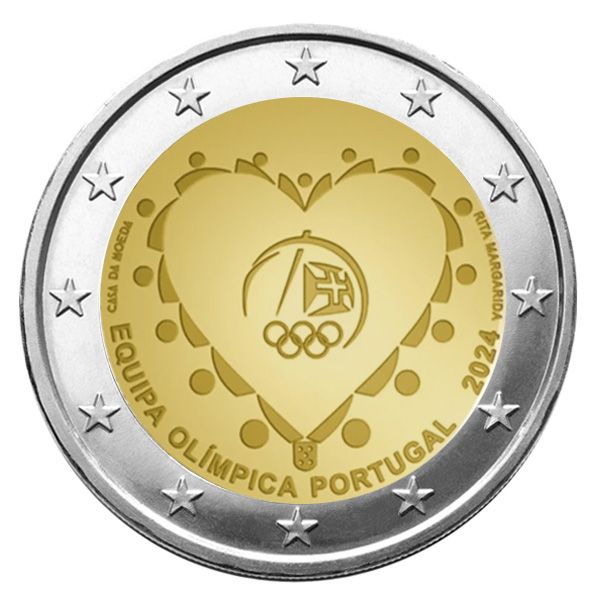 2 EURO COMMEMORATIVE 2024 : PORTUGAL (Jeux Olympiques de Paris)