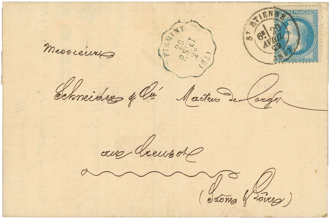 France : n°29B obl. sur lettre