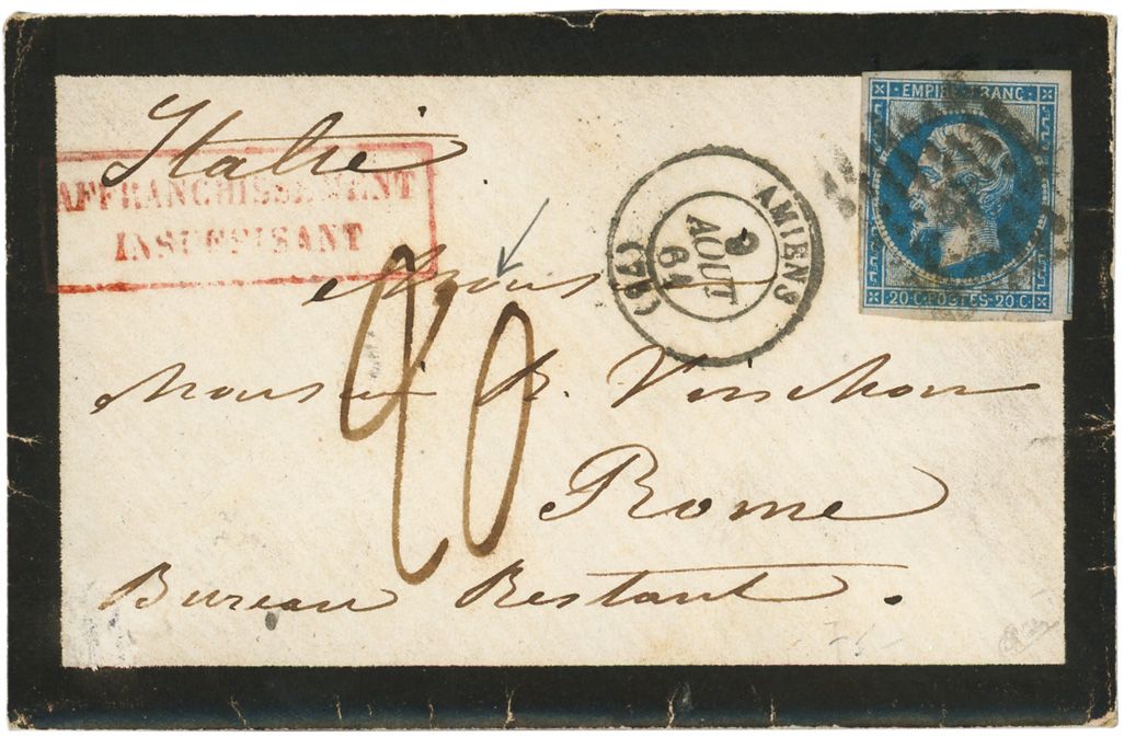 France : n°14A obl. sur lettre