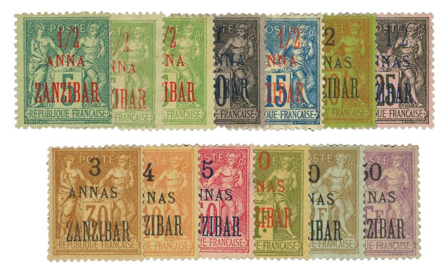 Zanzibar : n°17/31 (sauf n°21)*