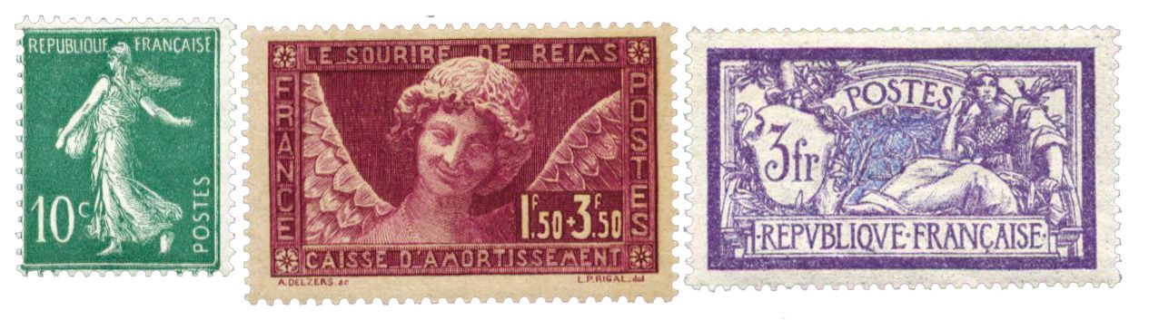 France : n°188B, 206 et 256**