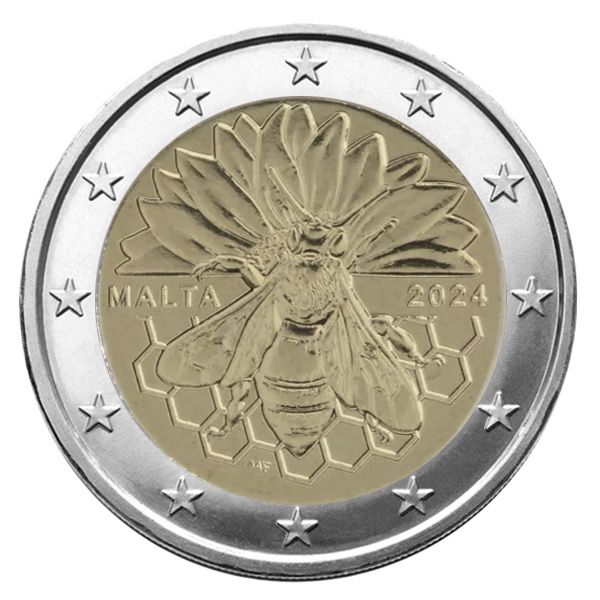 BU : 2 EURO COMMEMORATIVE 2024 : MALTE (L´abeille Maltaise)