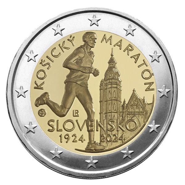 2 EURO COMMEMORATIVE 2024 : SLOVAQUIE (100 ans du marathon international de Kosice)