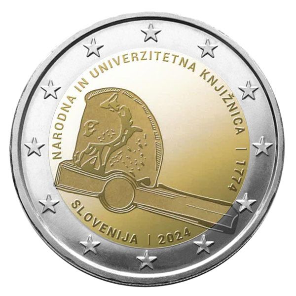 2 EURO COMMEMORATIVE 2024 : SLOVENIE (250 Ans de la bibliothèque nationale)