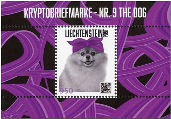 n° F12 - Timbre LIECHTENSTEIN Timbres Crypto