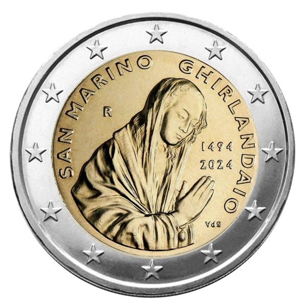 BU : 2 EURO COMMEMORATIVE 2024 : SAINT-MARIN (530e Anniversaire de la Mort de Ghirlandaio)