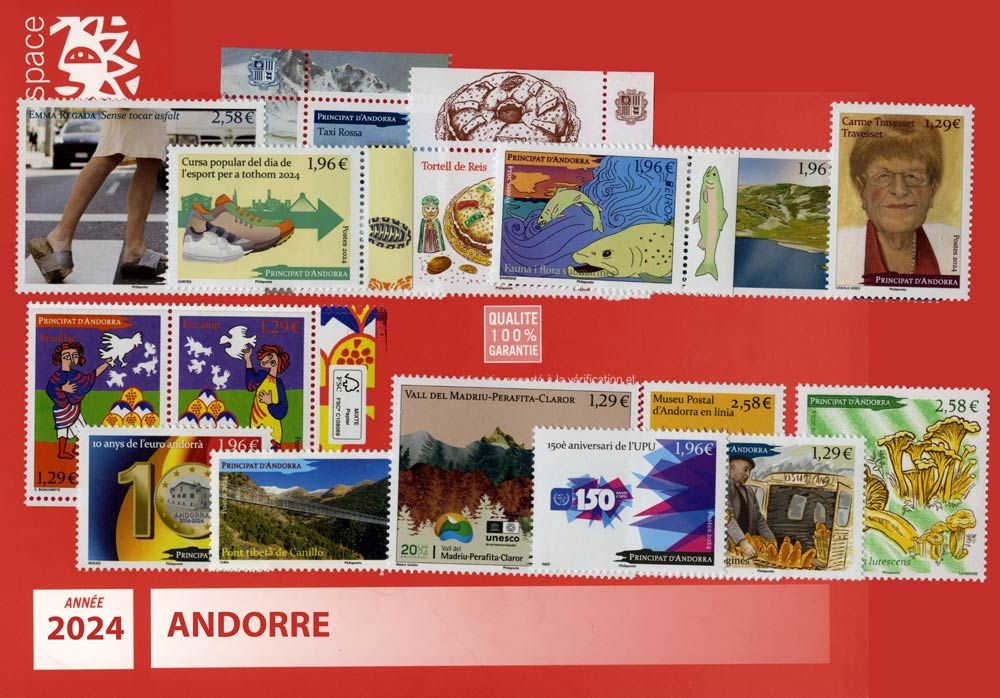 n° 904/919 -  Timbre Andorre Année complète (2024)