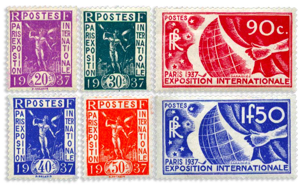 n° 322/327* - Timbre FRANCE Poste