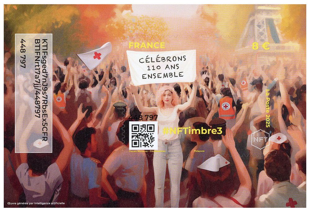 n° 3 - Timbre FRANCE Timbres Crypto