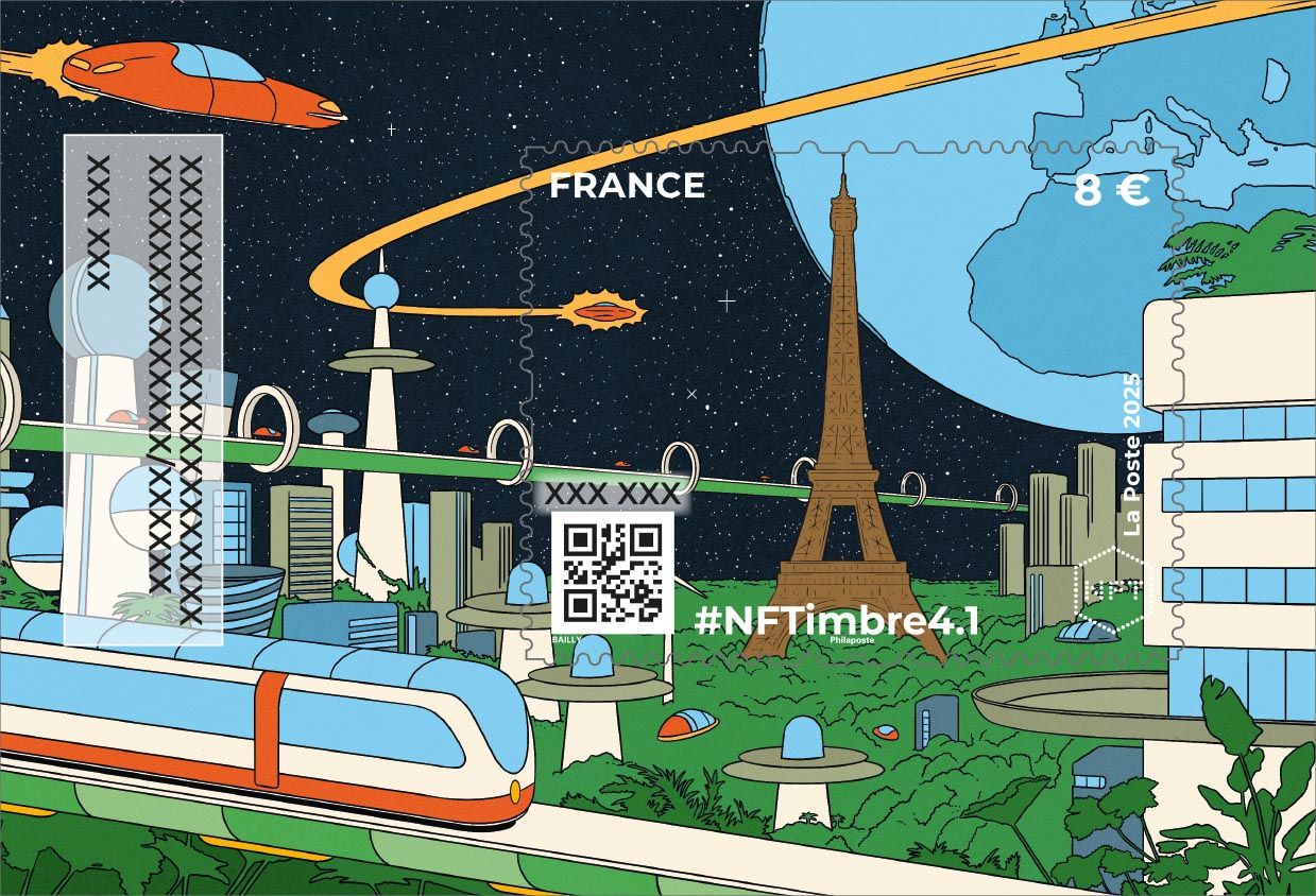 n° 4-1 - Timbre FRANCE Timbres Crypto