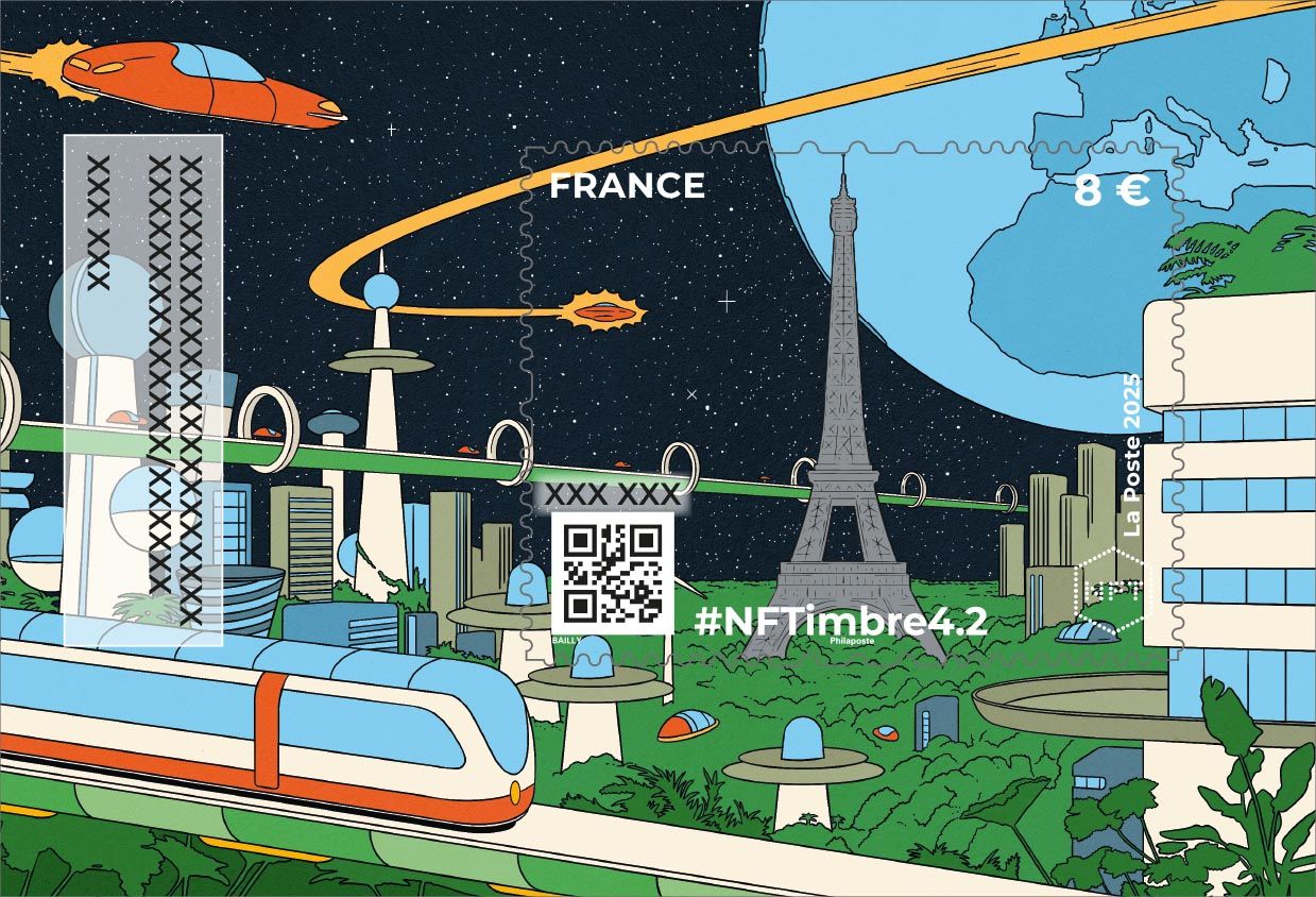 n° 4-2 - Timbre FRANCE Timbres Crypto