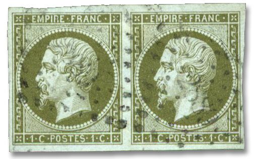 n° 11 obl.TB en paire horizontale - Timbre FRANCE Poste