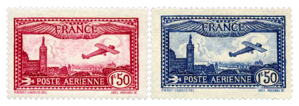 n° 5/6* - Timbre FRANCE Poste Aerienne