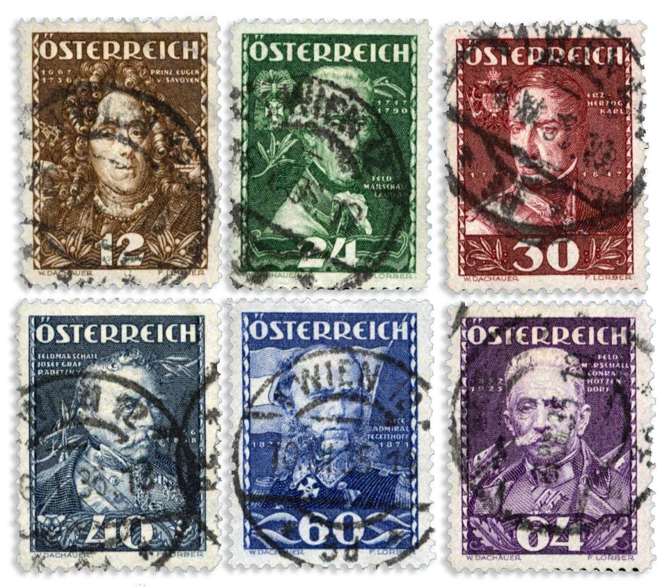 n° 471/476 obl. - Timbre AUTRICHE Poste