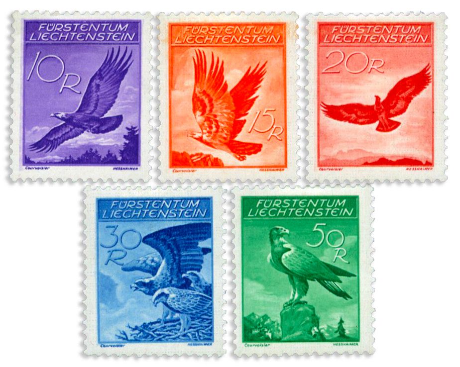 n° 9/13* - Timbre LIECHTENSTEIN Poste Aerienne